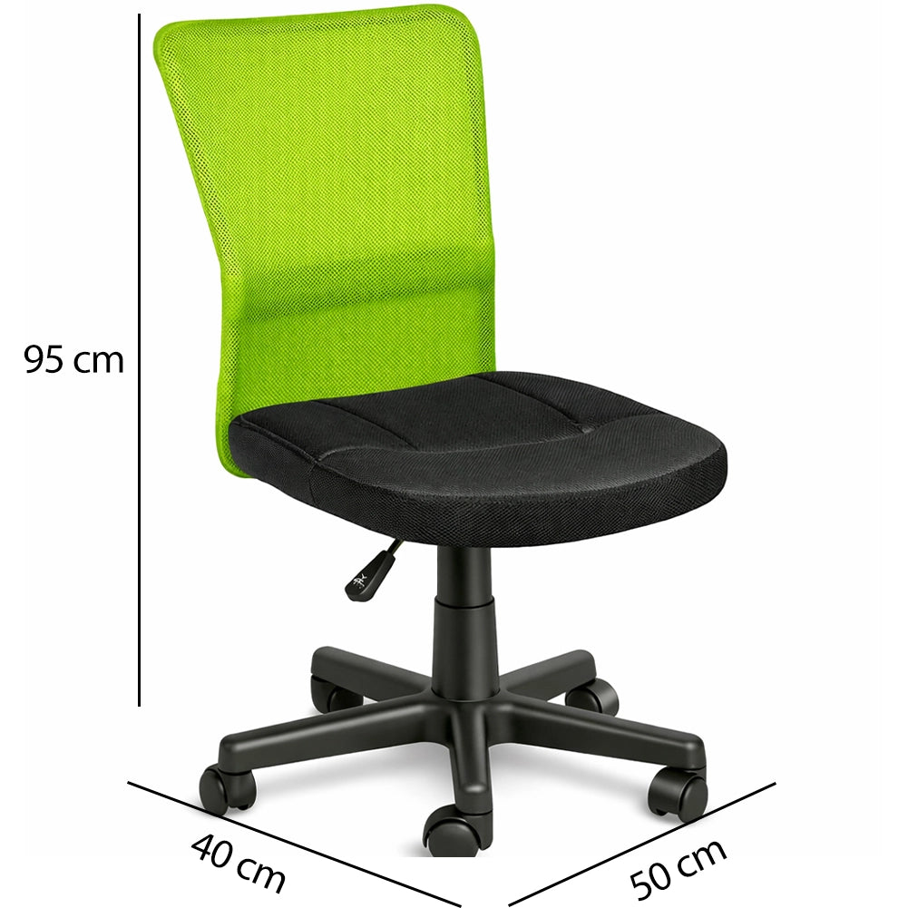 Sedia Scrivania Ufficio Cameretta Girevole Tessuto Rete Altezza Regolabile Verde