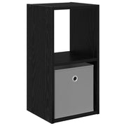 Comodino | Armadio da Notte | Mobiletto da notte Rovere Nero 30,5 x 27 x 59,5 cm Legno multistrato