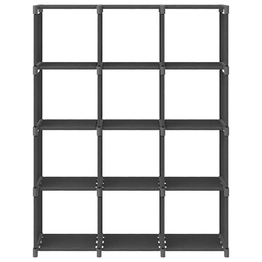 Mensola con 12 Vani a Cubo Grigia 103x30x141 cm in Tessuto CFW2989264