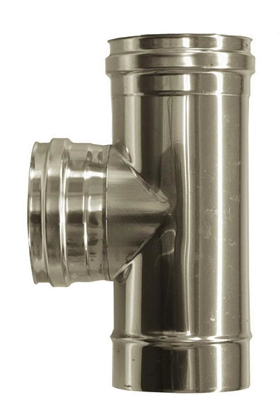Canna fumaria parete doppia coibentata inox raccordo t 90   dn 200/250