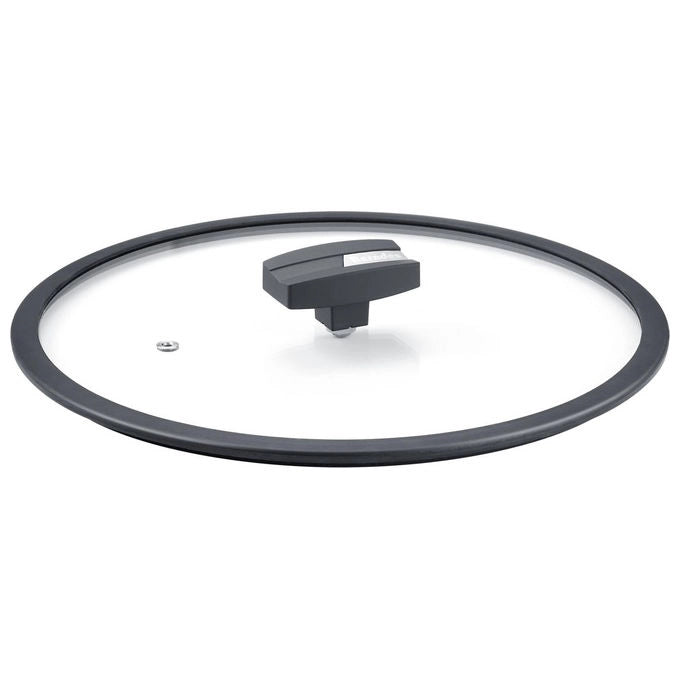 Berndes, Coperchio in Vetro Balance, 30 cm, Bordo Silicone Nero