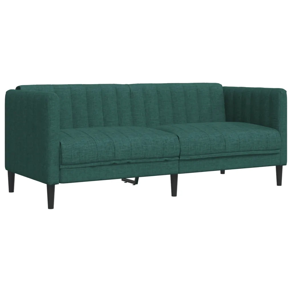 Divano a 2 Posti-Sofa 2 Posti Verde Scuro in Tessuto