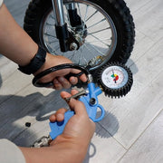 Misuratore di pressione pneumatica 3IN-1 con valvola centrale, 12 bar 170PSI per auto, bicicletta, camion, motocicletta