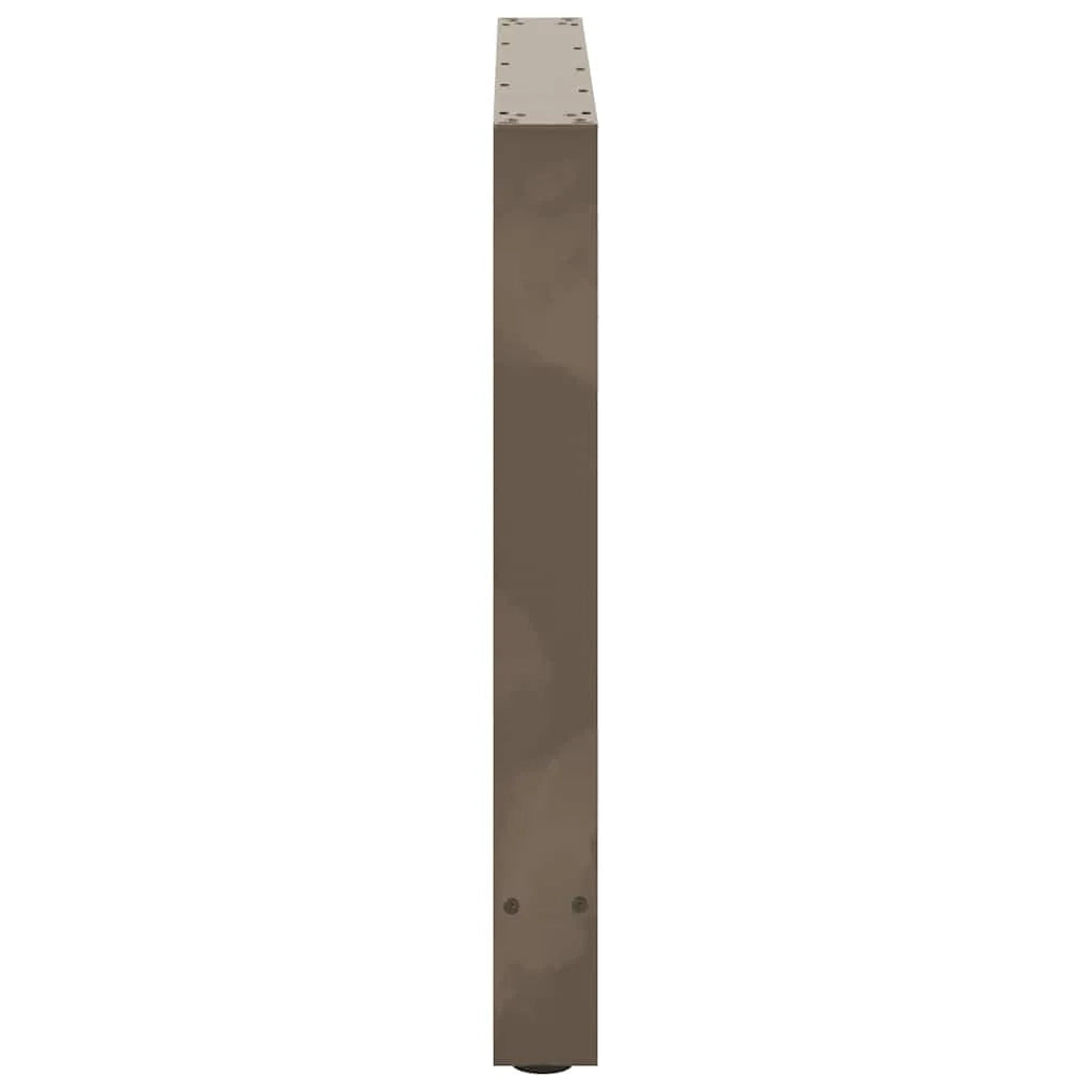 Set di 2 gambe per tavolo dal design moderno 80 x 72 cm funzione regolabile acciaio naturale 02_0057555