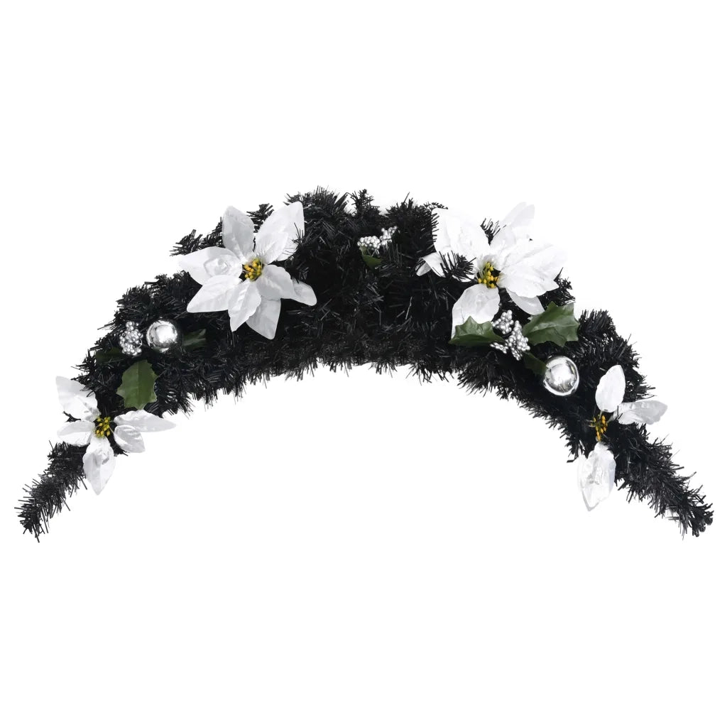 Ghirlanda di Natale ad Arco con Lucine LED-Decorazioni natalizie Verde 90 cm in PVC 590659