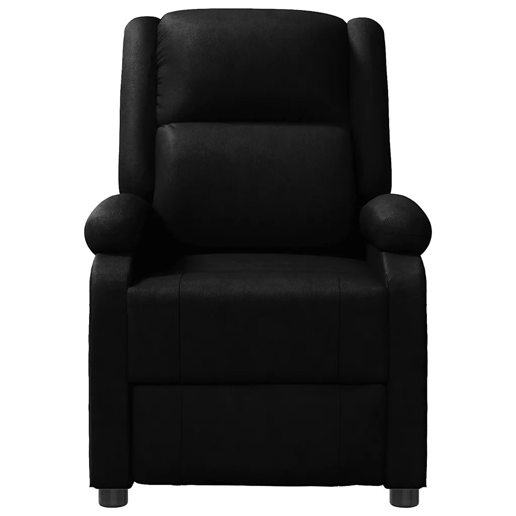 Divano Sedia-Poltrona Reclinabile Nera in Similpelle 462877