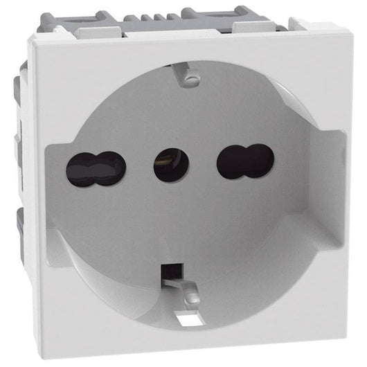 Presa Schuko Standard Bticino MATIXGO P40 2 moduli bianca JW4140A16