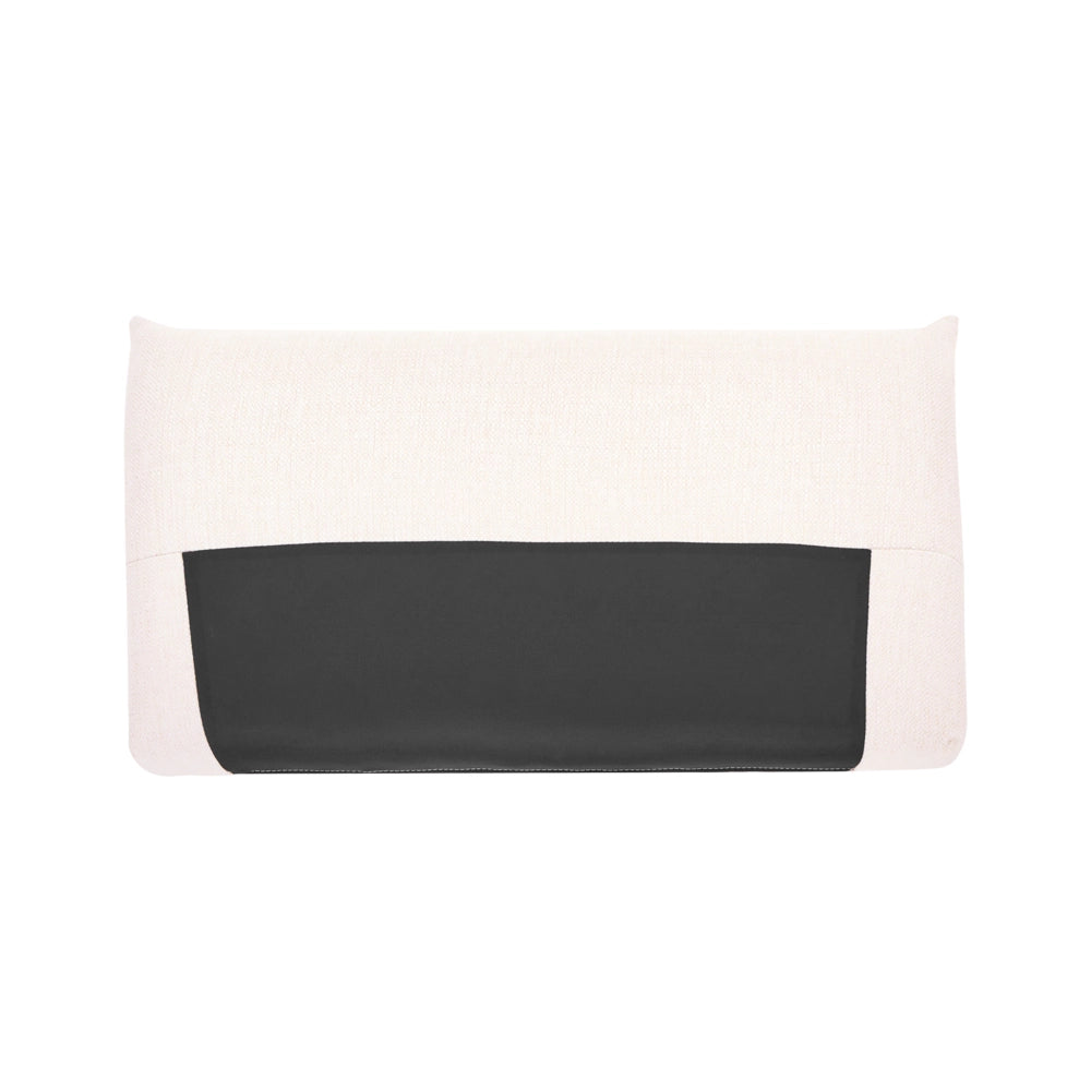 Poltrona da salotto con schienale in tessuto e gambe in legno bianco sporco stile moderno