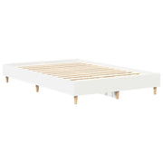 Letto matrimoniale | Letto per adulti | Struttura del letto Bianco 137 x 190 cm Legno multistrato