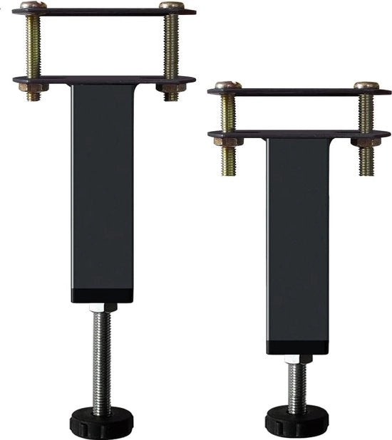 Struttura letto, piede di sostegno, gambe di letto, piedi di sostegno per mobili, gambe di letto regolabili, ripiegabile, metallo, per letto, per struttura letto, 2 pezzi (20 cm-27 cm)
