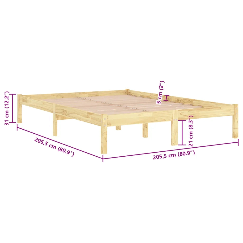 Giroletto in Legno Massello di Pino 200x200 cm 810037