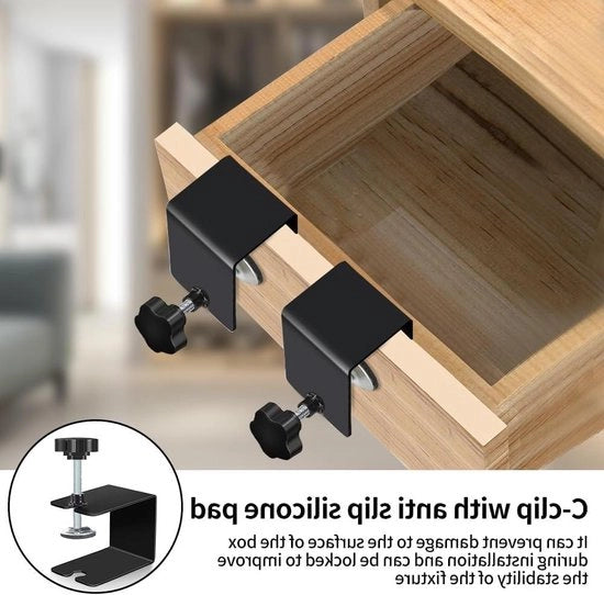 Set di viti a C da 4 viti in acciaio inossidabile - Viti universali per cassetti - Installazione preconfigurata per il carrello di visoriflesso - Viti per lavorazione del legno DIY.