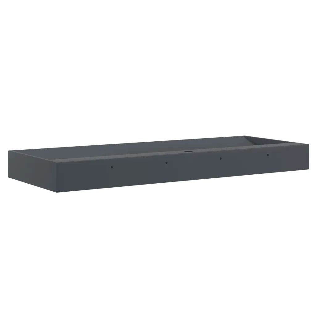 Lavandino 120x46x11 cm Blocco in Marmo/Minerale Antracite CFW9775268