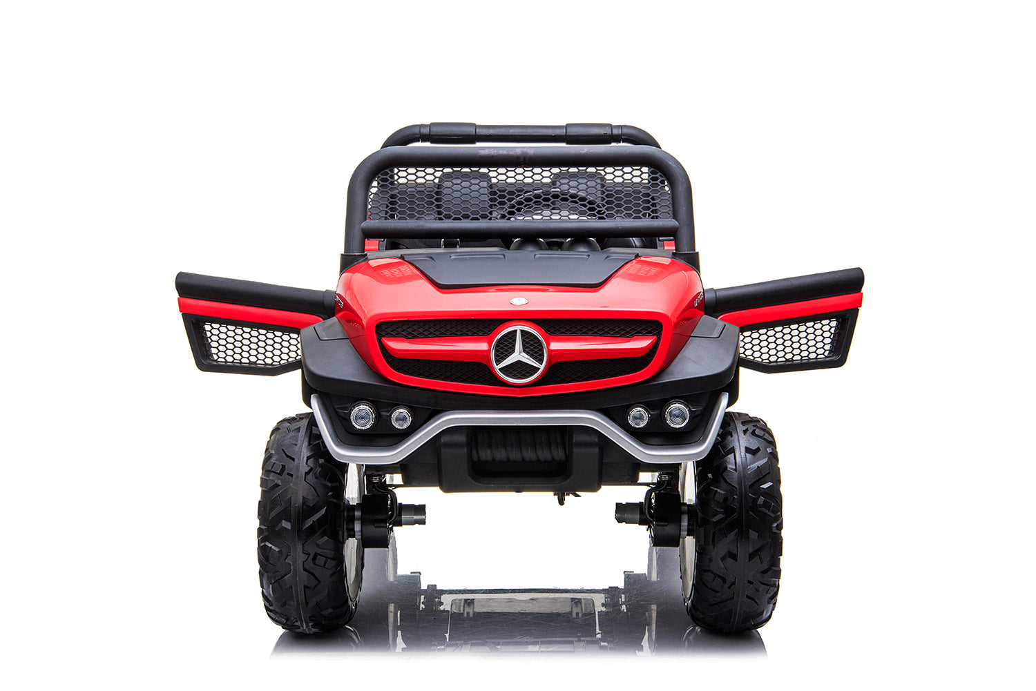 Macchina Elettrica per Bambini 12V con Licenza Mercedes Unimog Rossa