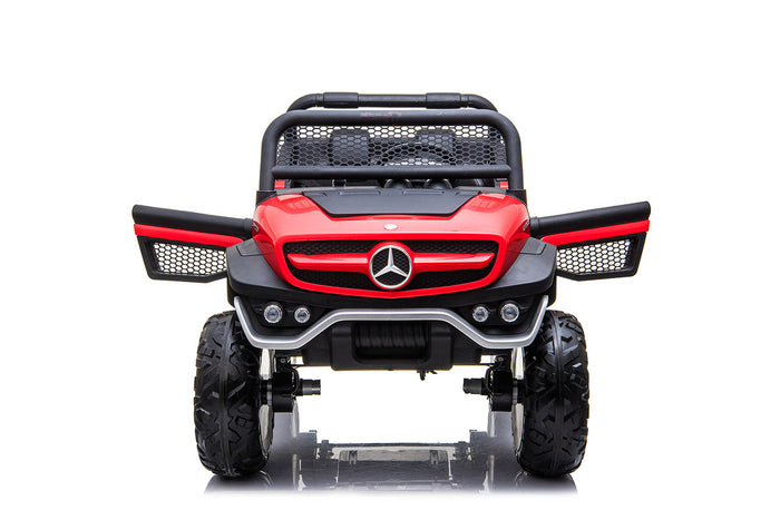 Macchina Elettrica per Bambini 12V con Licenza Mercedes Unimog Rossa