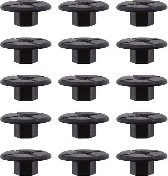 50 pezzi di Morsetti in plastica non filettati Ø 4 mm neri per trim di ruota, pannello di protezione da spruzzi, parafango inferiore.