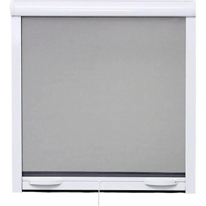 Fenetre Mosquito Net L125 X H145 cm in alluminio laccato bianco - Inviliar in larghezza e altezza.