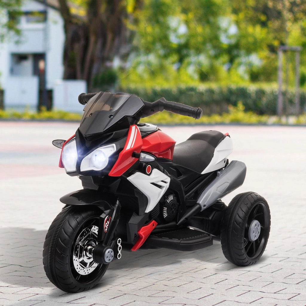 Veicolo Elettrico Bambini 3 Ruote ¨C zephmum ¨C Nero e Rosso