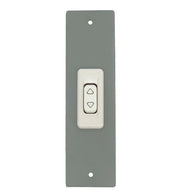 PLACCA 165 MM GRIGIO CON PULSANTE COPRI AVVOLGITORE MOTORE TAPPARELLA TAPPARELLE