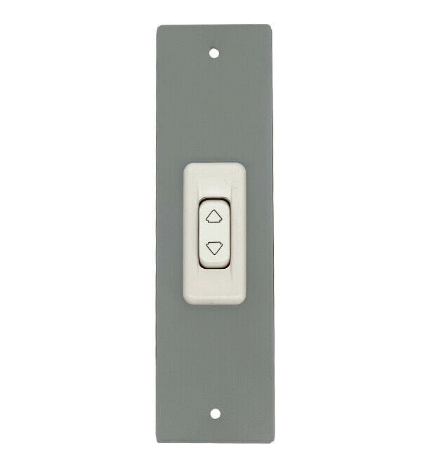 PLACCA 165 MM GRIGIO CON PULSANTE COPRI AVVOLGITORE MOTORE TAPPARELLA TAPPARELLE