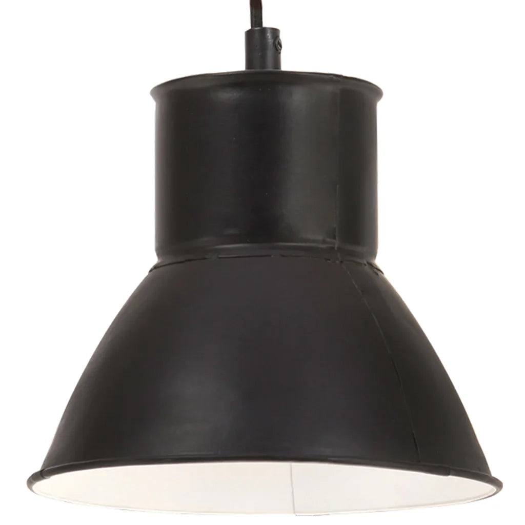 Lampada a Sospensione 25 W Nera Rotonda 17 cm E27 cod mxl 61719