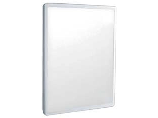 SPECCHIO BAGNO IN ABS  mm.333x254x21  colore bianco    AGLAIA