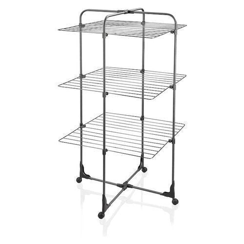Leifheit 81470 Classic Tower 270 Stendibiancheria a Torre 3 Piani 27 m Pieghevole con Ruote colore Nero