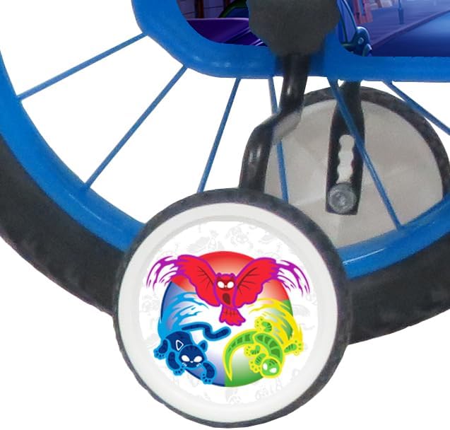PJ MASKS 16'' POWER UP bicicletta per bambini, bici bambino, adatta a bambini tra i 5 e i 7 anni, per altezza tra 105 e 