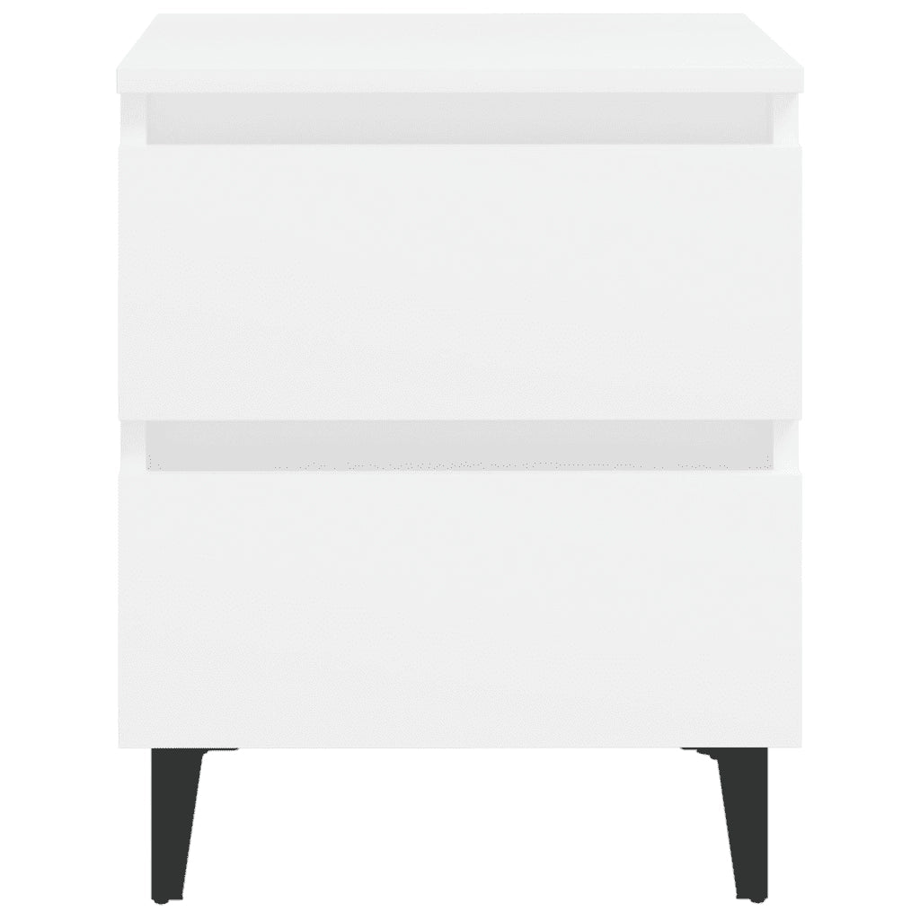 Comodino Bianco 40x35x50 cm in Legno Multistrato cod mxl 49367