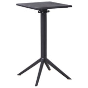 Tavolo da bistrot nero Materiale sintetico 60 x 60 cm Ribaltabile Resistente da esterno Tavolo da balcone