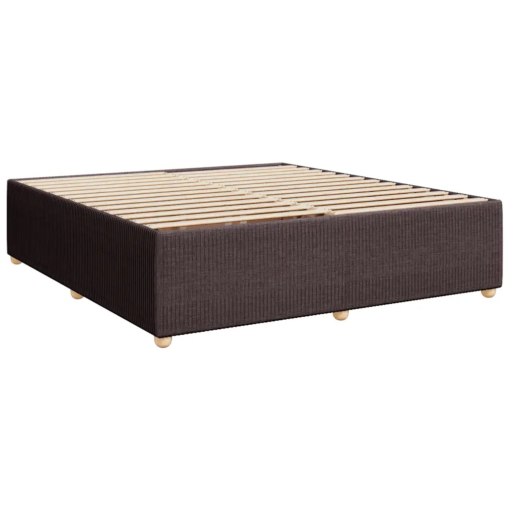 Giroletto a Molle con Materasso Marrone Scuro 180x200cm Tessuto 3292138