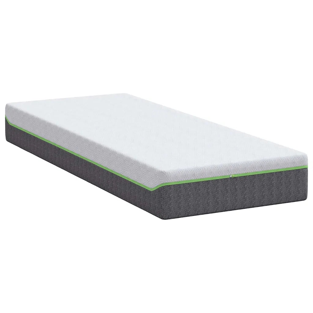 Materasso-Materasso per letto Bianco e Grigio 80 x 200 cm Tessuto Jacquard 401621