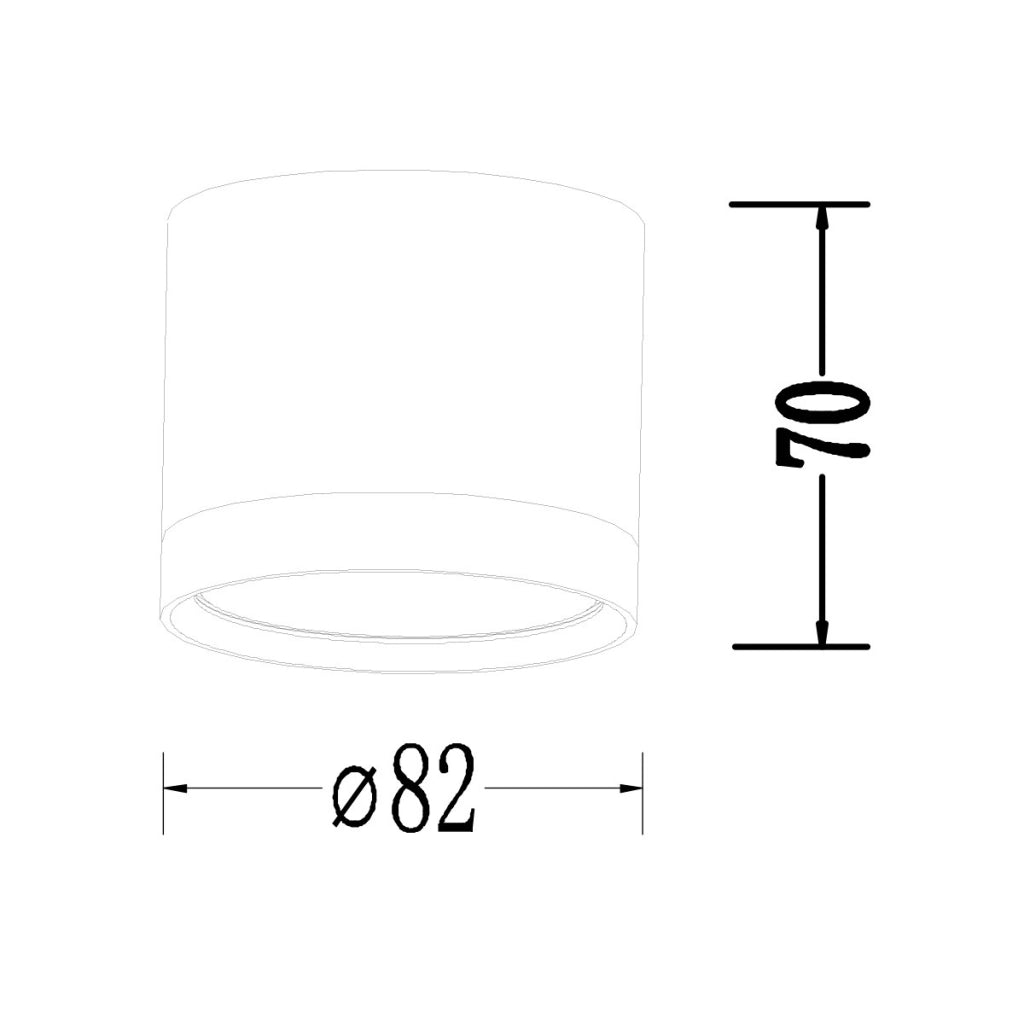 Spot soffitto tondo bianco 8,2cm GX53 7W Kendal LP