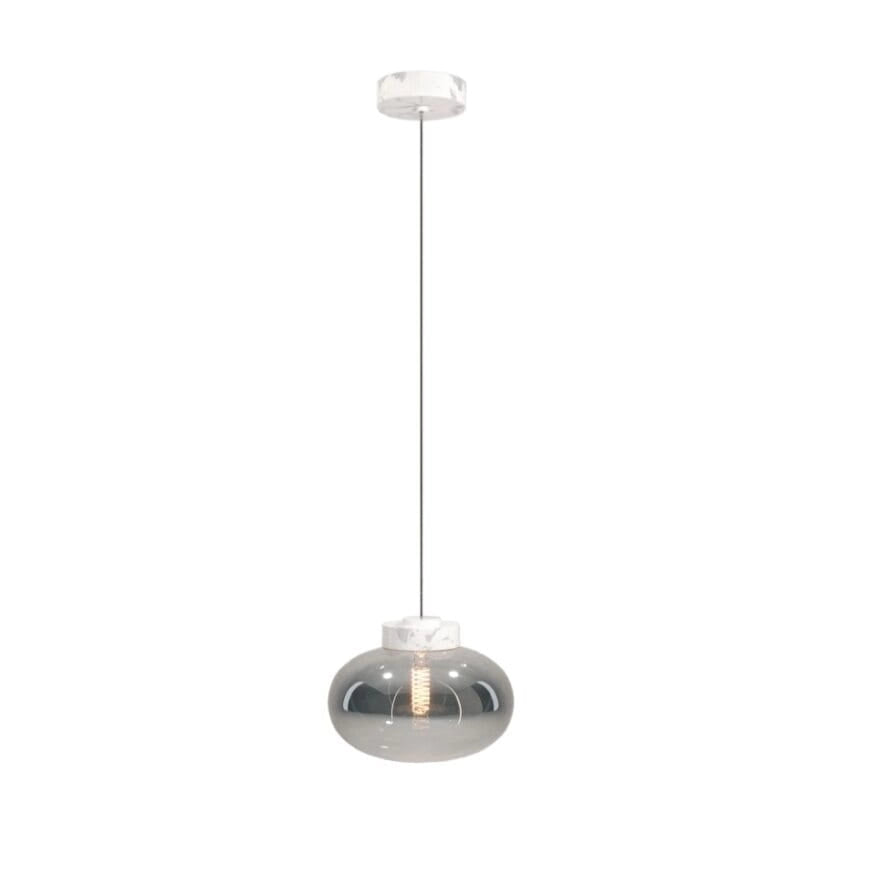 Lampada sospensione MOONSTONE vetro fumé Ø45 E27 Maxlight
