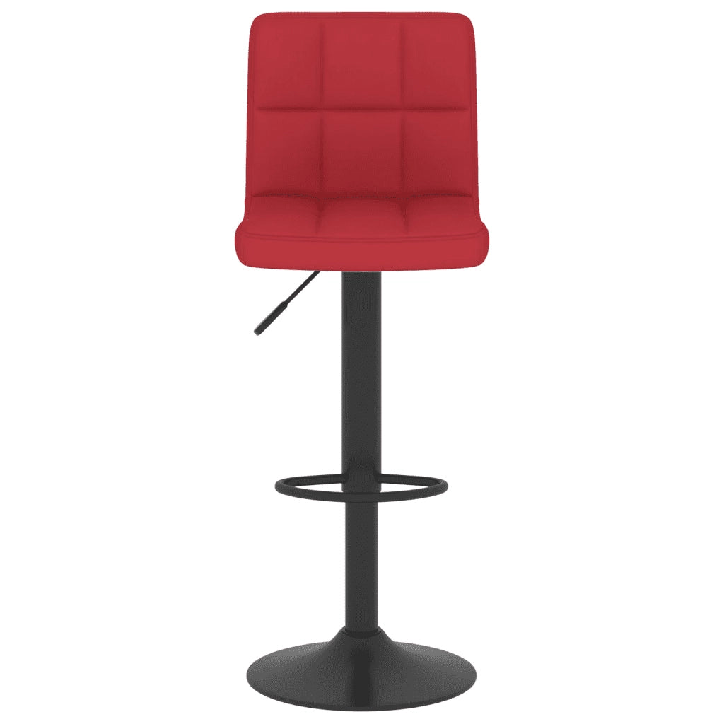 vidaXL Sgabello da Bar Rosso Vino in Tessuto