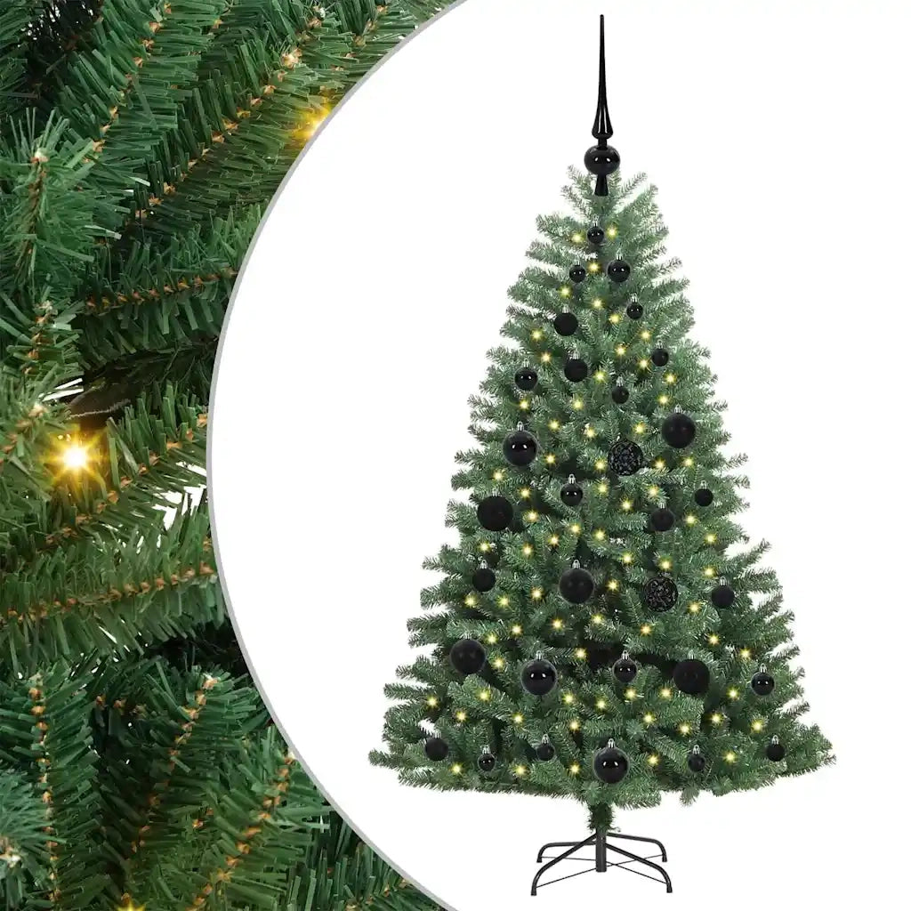 Albero di Natale Artificiale con Rami Pieghevoli Verde 120 cm 3395470