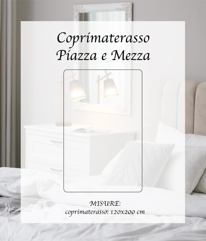 Coprimaterasso Trattamento Carbonio Salvamaterasso Traspirante Con Angoli Elasticizzati Antistatico Antiacaro Traspirante Regolatore Materassi  Bianco - Piazza e mezza