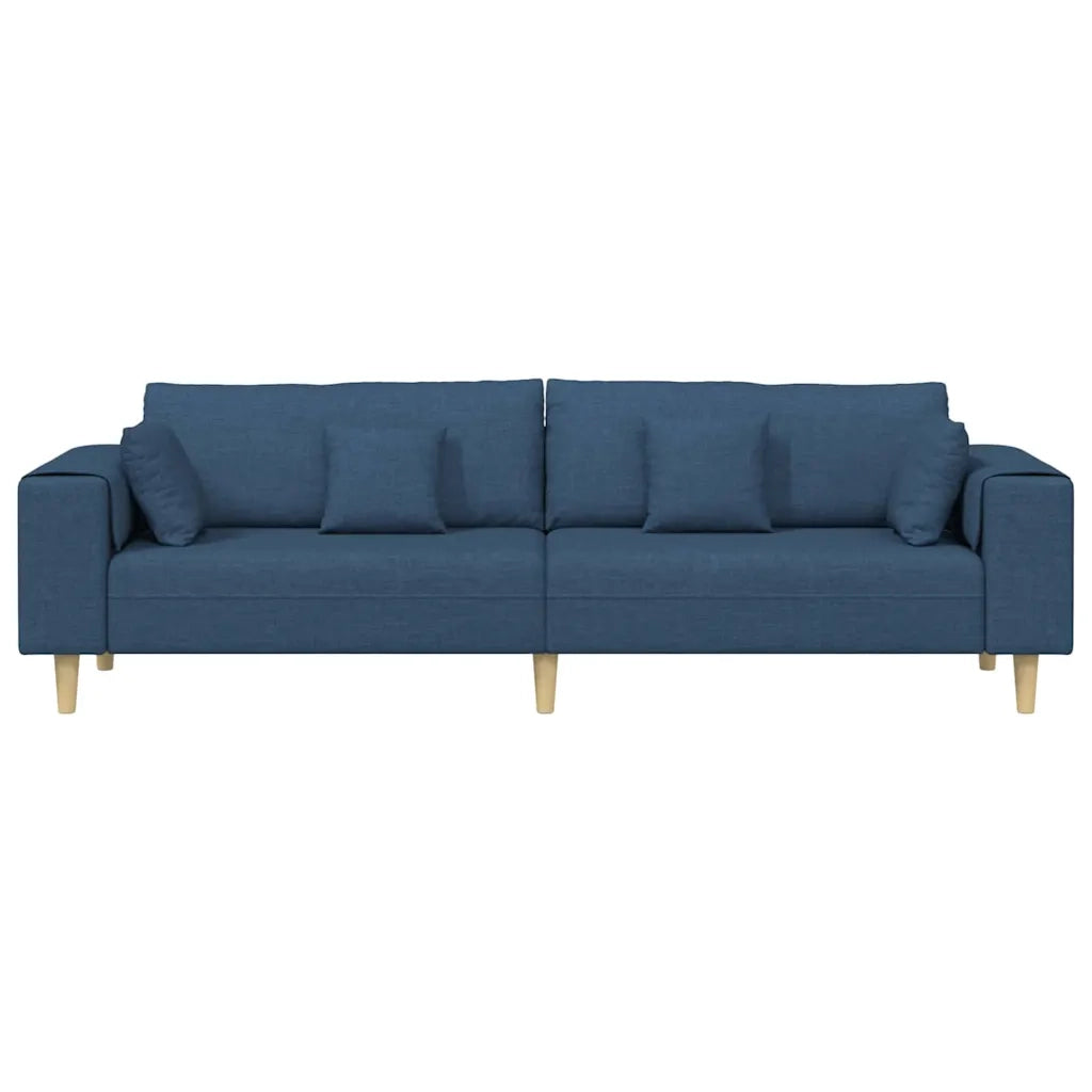 Divano in tessuto con cuscino Blu 208 cm Tessuto