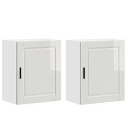 Pensili da Cucina | Mobile da Cucina 2 pz Porto Bianco Lucido in Legno Multistrato