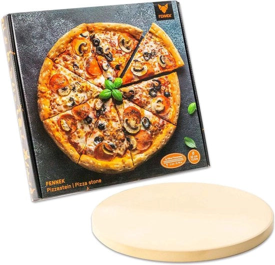 Pietra per pizza Ø 320 mm | Spessore extra 20 mm | Adatto per forno e griglia | Cordierite resistente al calore per pizza, pane e flammkuchen