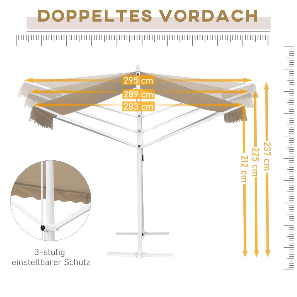 Tenda da sole pieghevole ¨C zephmum ¨C crema 3x3m