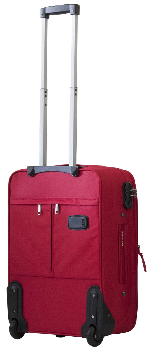 Trolley Valigia Bagaglio a Mano Morbida in Poliestere 2 Ruote Ravizzoni Spritz Rossa