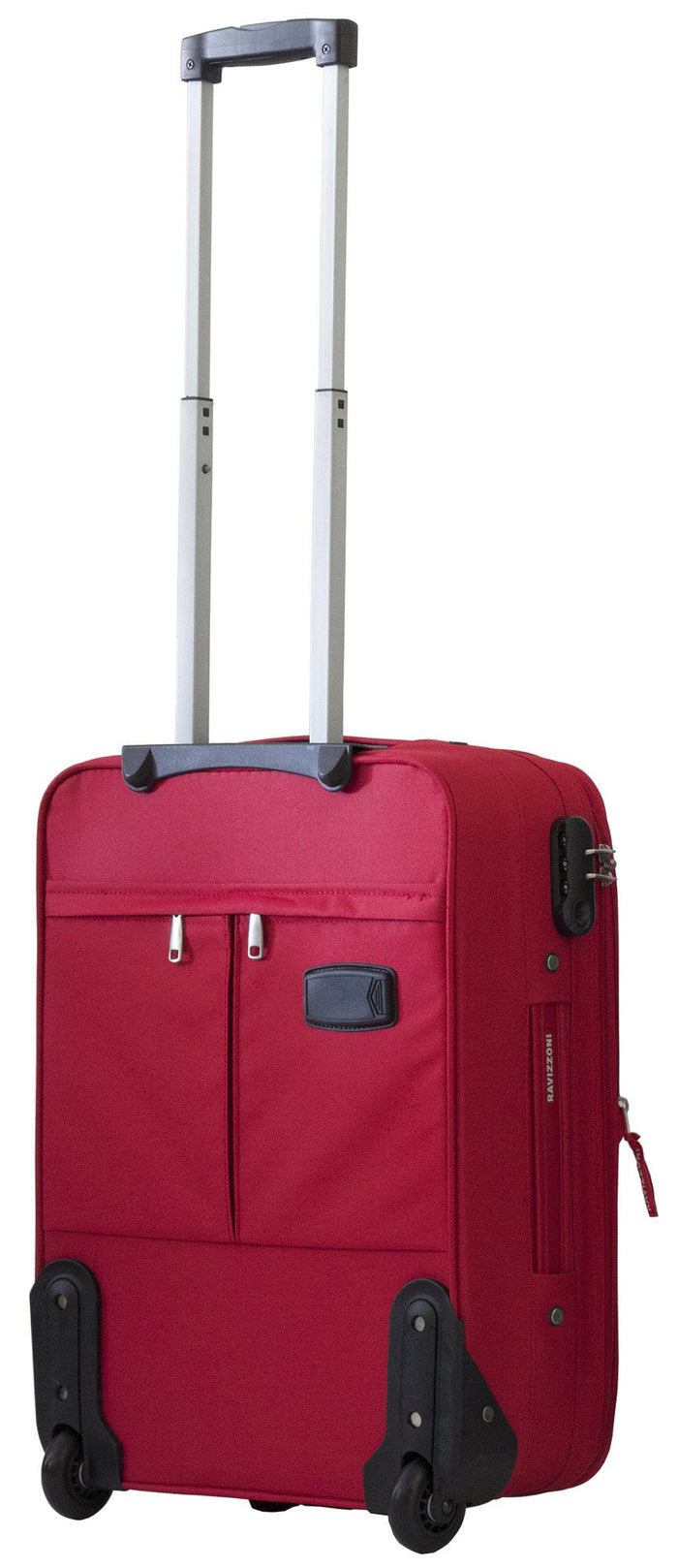 Trolley Valigia Bagaglio a Mano Morbida in Poliestere 2 Ruote Ravizzoni Spritz Rossa