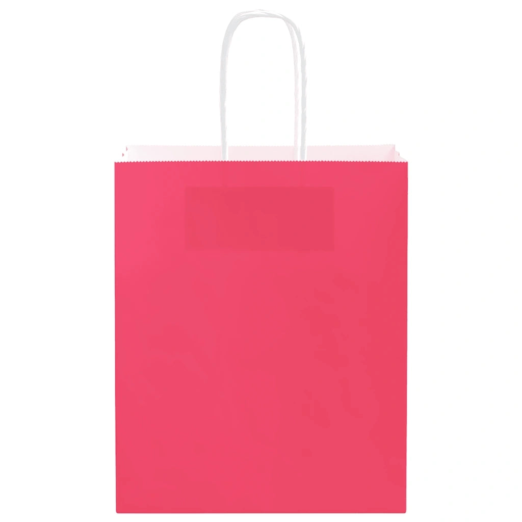 Sacchetti di Carta 250 pz con Manici Rosa 18x8x22 cm 4101670