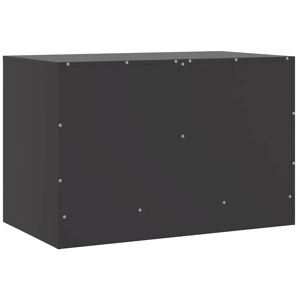 Mobili TV 2 pz Neri 67x39x44 cm in Acciaio 841632
