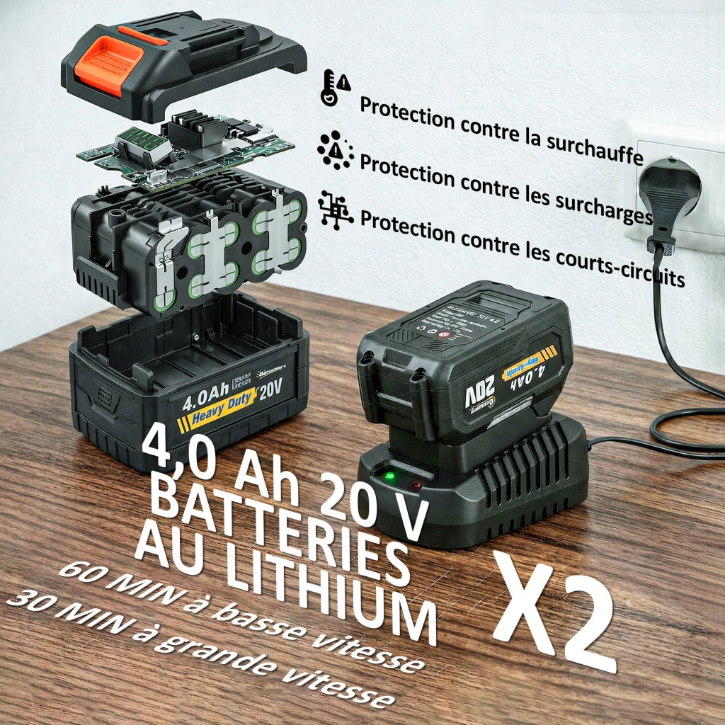 Soffiatore Foglie Senza Filo 900W Batteria 36V ¨C zephmum ¨C 15.2 m3/min Arancione e Nero