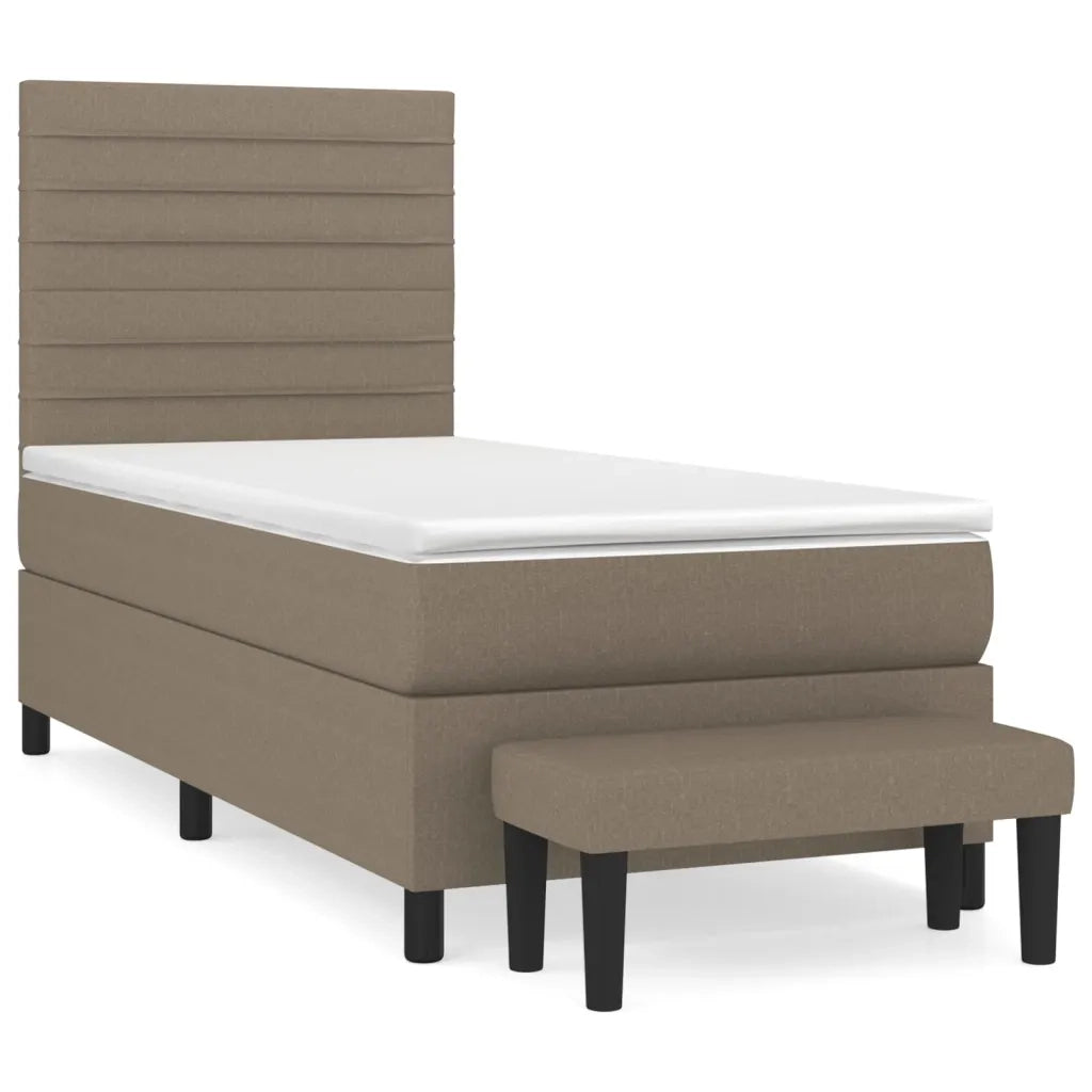 Giroletto a Molle con Materasso Tortora 100x200 cm in Tessuto 3136657