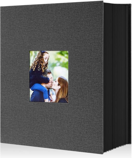 Albumo fotografico grande capacità - Albumo 10x15 cm - Albumo per appunti 1000 foto - Copertina in lino - 125 pagine - Conservazione pulita - Libro di foto
