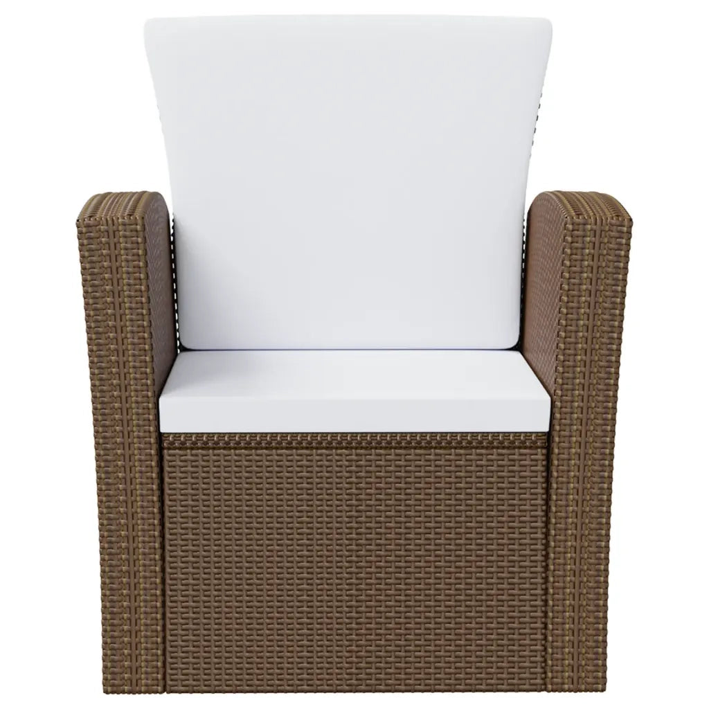 Set Divani da Giardino 8 pz con Cuscini in Polyrattan Marrone cod mxl 38617