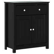 Mobile da Bagno | Armadio da bagno BERG Nero 69,5x34x80 cm Legno Massello di Pino